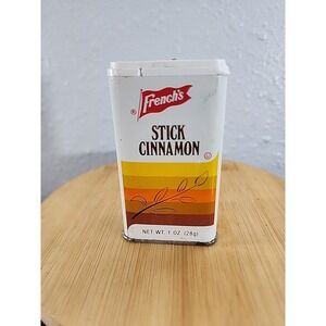 Vintage FRENCH's STICK CINNAMON SPICE Metal Tin Decor Empty